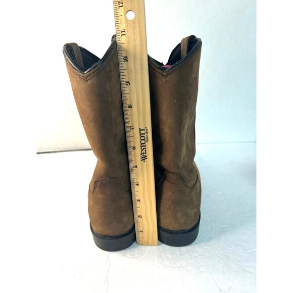 Herman Survivors LIz Women’s Genuine Brown Leather Western Pull On Boots 9 - Picture 7 of 9